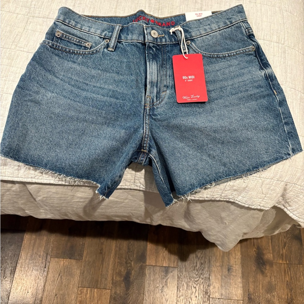 Lucky Brand Distressed Blue Denim Shorts